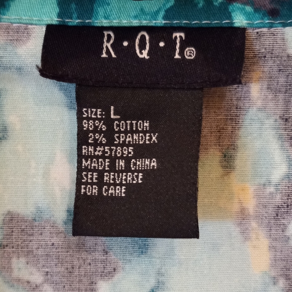 R-Q-T Blazer Large Teal,Black,White,Yellow and Chartreuse - Picture 3 of 5